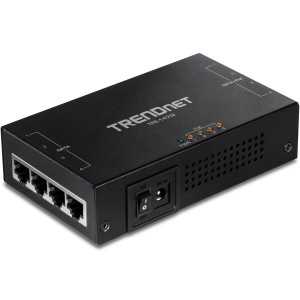 TRENDnet TPE-147GI Gigabit PoE+ Injector, Up to 30W power, 4 Gigabit ports and Gigabit PoE ports 